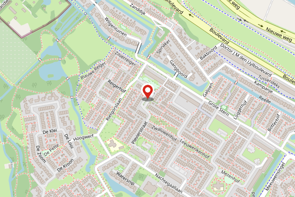 Brandweer-melding op Plevierstraat, Rozenburg op 28 april, kaart-overzicht
