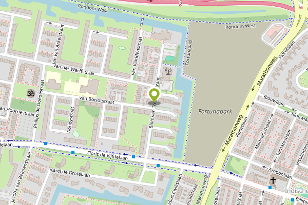 Ambulance-melding op Blois van Treslongstraat, Vlaardingen op 28 april, kaart-overzicht