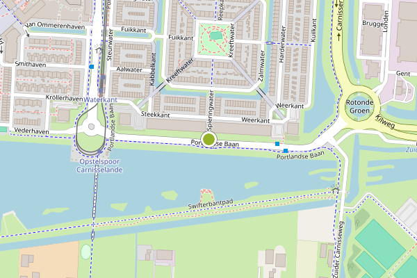 Ambulance-melding op Spieringwater, Barendrecht op 1 juni, kaart-overzicht