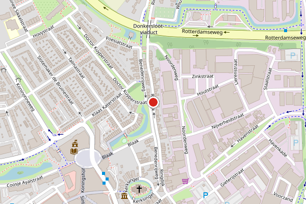 Brandweer-melding op Ringdijk, Ridderkerk op 1 juni, kaart-overzicht