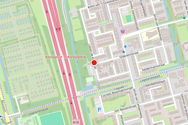 Brandweer-melding op Lieven de Keystraat, Rotterdam op 1 juni, kaart-overzicht