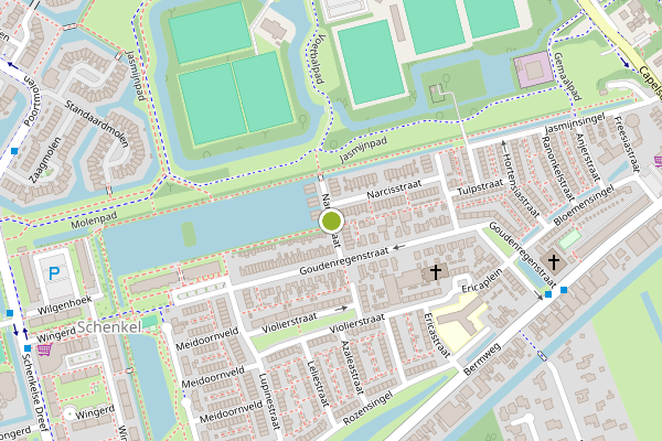 Ambulance-melding op Narcisstraat, Capelle aan den IJssel op 1 juni, kaart-overzicht