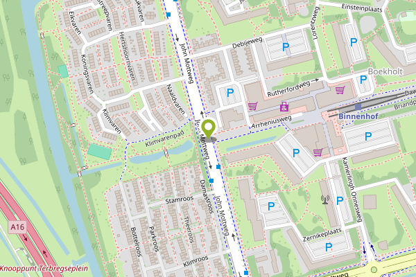 Ambulance-melding op John Mottweg, Rotterdam op 29 april, kaart-overzicht