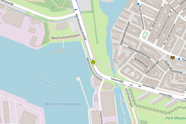 Ambulance-melding op Westfrankelandsedijk, Schiedam op 2 juni, kaart-overzicht
