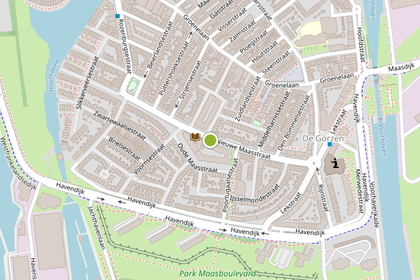 Ambulance-melding op Nieuwe Maasstraat, Schiedam op 2 juni, kaart-overzicht