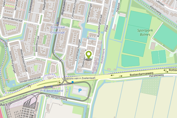 Ambulance-melding op Sevenaerstraat, Rotterdam op 29 april, kaart-overzicht