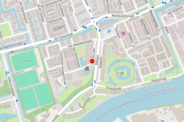 Brandweer-melding op Nieuwe Laan, Capelle aan den IJssel op 2 juni, kaart-overzicht
