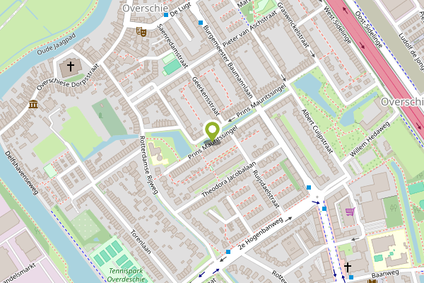 Ambulance-melding op Prins Mauritssingel, Rotterdam op 29 april, kaart-overzicht