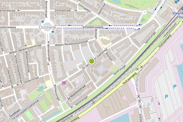 Ambulance-melding op 2e van Leyden Gaelstraat, Vlaardingen op 29 april, kaart-overzicht