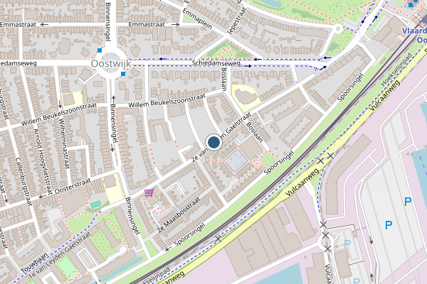 Politie-melding op 2e van Leyden Gaelstraat, Vlaardingen op 29 april, kaart-overzicht