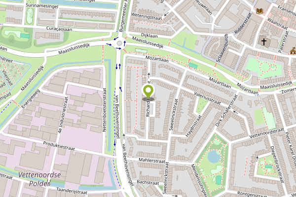 Ambulance-melding op Richard Holstraat, Vlaardingen op 29 april, kaart-overzicht