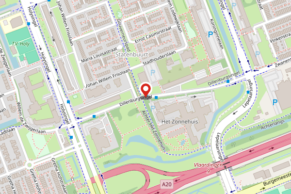 Brandweer-melding op Dillenburgsingel, Vlaardingen op 29 april, kaart-overzicht
