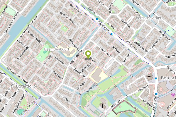 Ambulance-melding op de Zilverspar, Bergschenhoek op 29 april, kaart-overzicht
