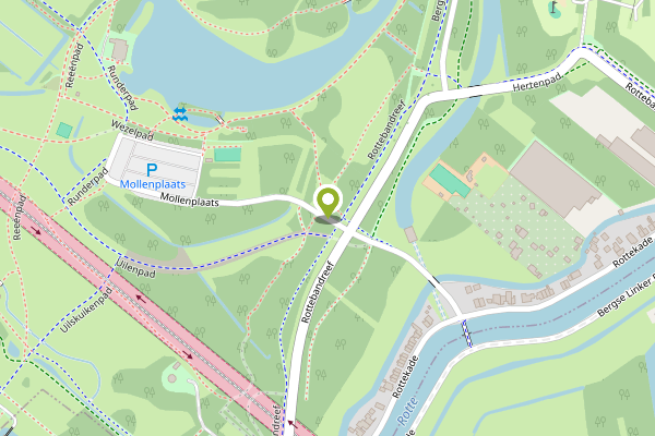 Ambulance-melding op Mollenplaats, Bergschenhoek op 29 april, kaart-overzicht