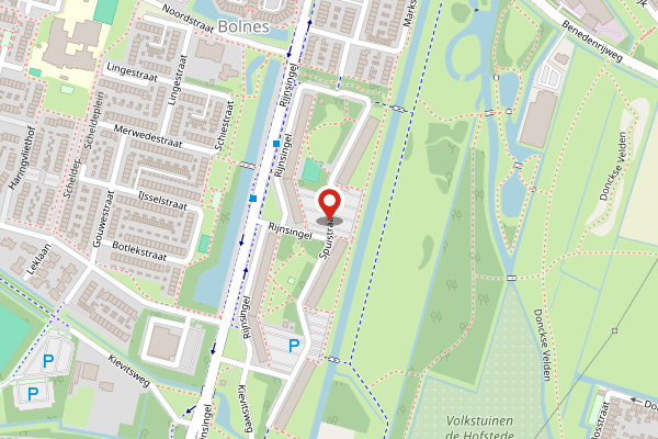 Brandweer-melding op Spuistraat, Ridderkerk op 29 april, kaart-overzicht