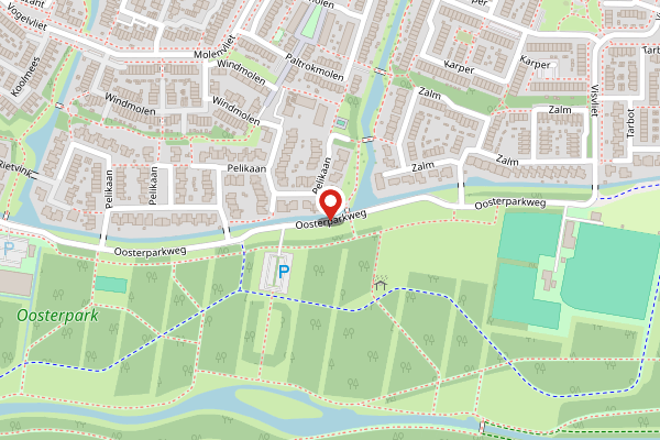 Brandweer-melding op Oosterparkweg, Ridderkerk op 29 april, kaart-overzicht