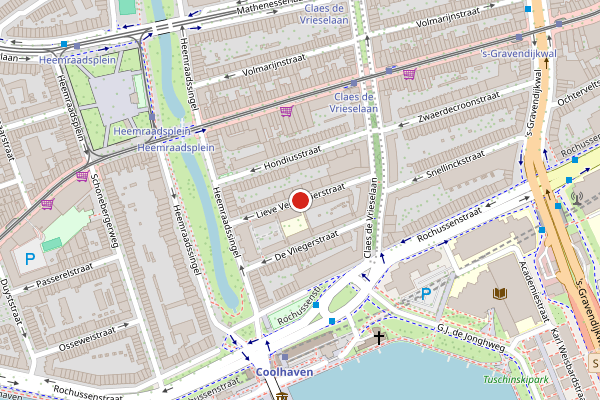 Brandweer-melding op Lieve Verschuierstraat, Rotterdam op 2 juni, kaart-overzicht