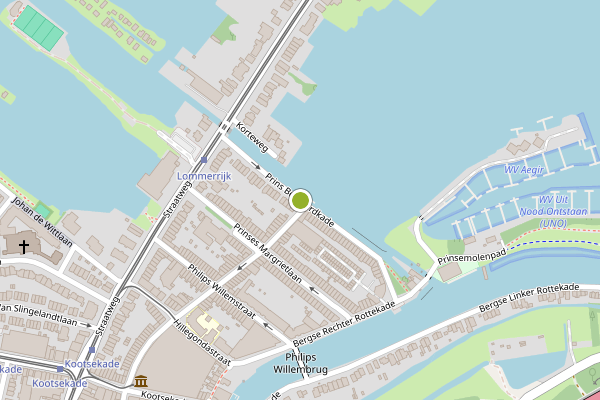 Ambulance-melding op Prins Bernhardkade, Rotterdam op 3 juni, kaart-overzicht