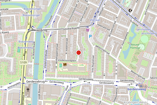 Brandweer-melding op Schinkelstraat, Rotterdam op 3 juni, kaart-overzicht