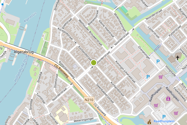 Ambulance-melding op Kortlandstraat, Krimpen aan den IJssel op 3 juni, kaart-overzicht