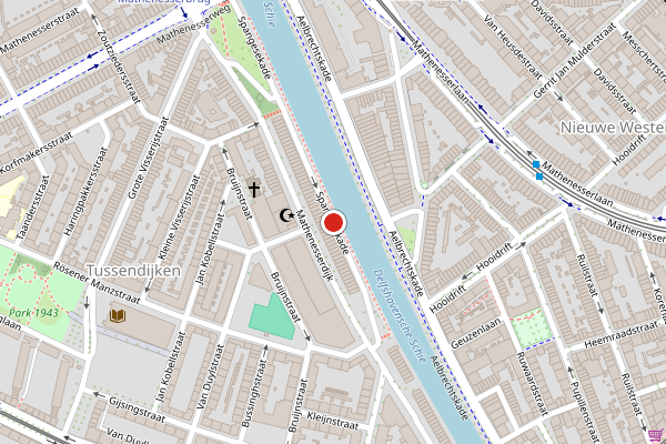 Brandweer-melding op Spangesekade, Rotterdam op 3 juni, kaart-overzicht
