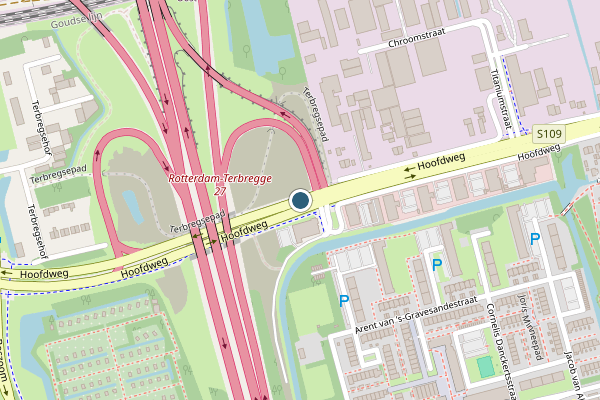 Politie-melding op Hoofdweg, Rotterdam op 3 juni, kaart-overzicht