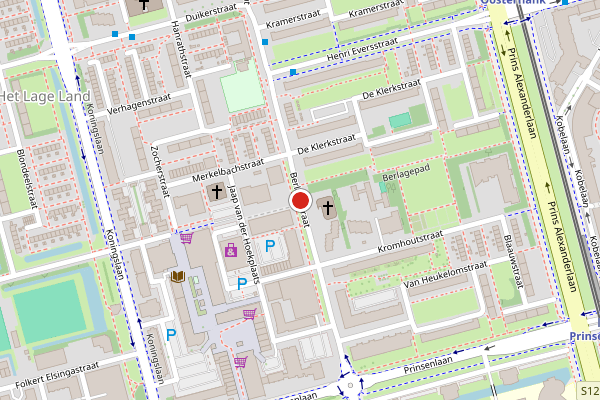 Brandweer-melding op Berlagestraat, Rotterdam op 3 juni, kaart-overzicht