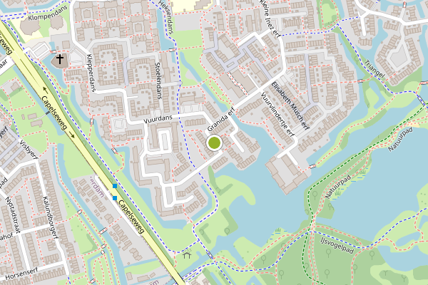 Ambulance-melding op Granida erf, Capelle aan den IJssel op 3 juni, kaart-overzicht