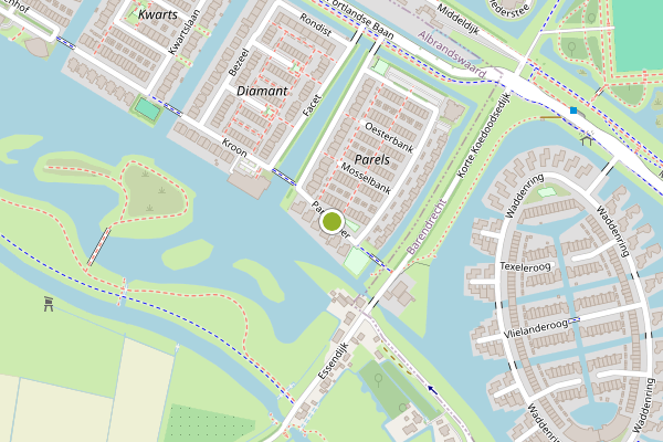 Ambulance-melding op Parelsnoer, Rhoon op 3 juni, kaart-overzicht