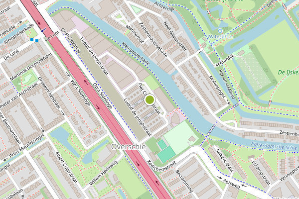 Ambulance-melding op Piet Cottaarstraat, Rotterdam op 3 juni, kaart-overzicht