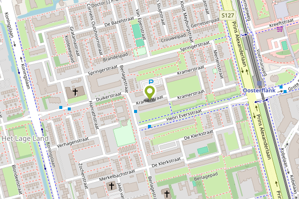 Ambulance-melding op Kramerstraat, Rotterdam op 30 april, kaart-overzicht