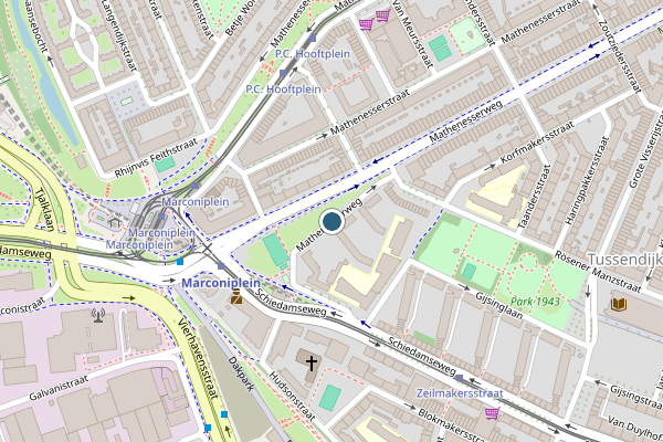 Politie-melding op Mathenesserweg, Rotterdam op 3 juni, kaart-overzicht