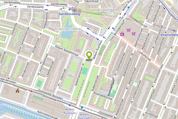 Ambulance-melding op Robert Baeldestraat, Rotterdam op 30 april, kaart-overzicht