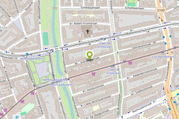 Ambulance-melding op Volmarijnstraat, Rotterdam op 30 april, kaart-overzicht