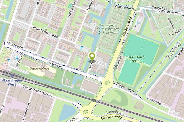 Ambulance-melding op Arij Koplaan, Vlaardingen op 29 april, kaart-overzicht