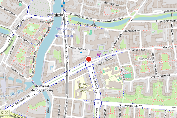 Brandweer-melding op Van der Werffplaats, Rotterdam op 4 juni, kaart-overzicht