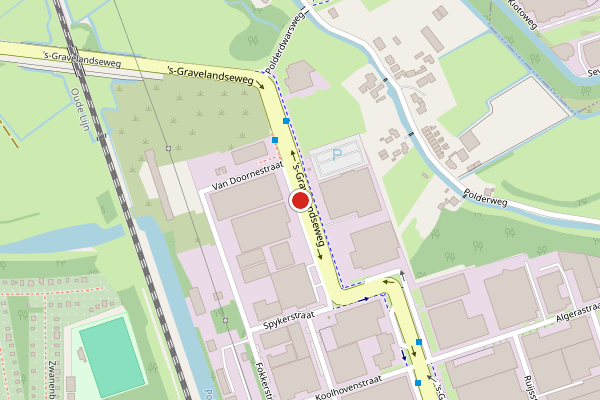 Brandweer-melding op 's-Gravelandseweg, Schiedam op 4 juni, kaart-overzicht