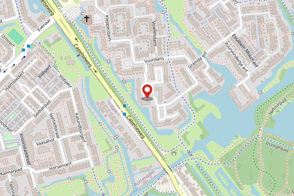 Brandweer-melding op Kringdans, Capelle aan den IJssel op 30 april, kaart-overzicht