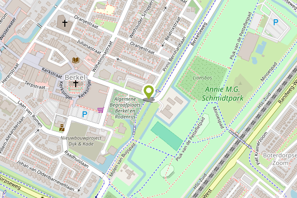 Ambulance-melding op Ds. van Koetsveldstraat, Berkel en Rodenrijs op 30 april, kaart-overzicht