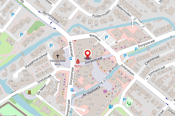 Brandweer-melding op Dorpsstraat, Bergschenhoek op 30 april, kaart-overzicht