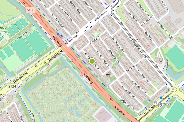 Ambulance-melding op Korte Kromhout, Rotterdam op 4 juni, kaart-overzicht