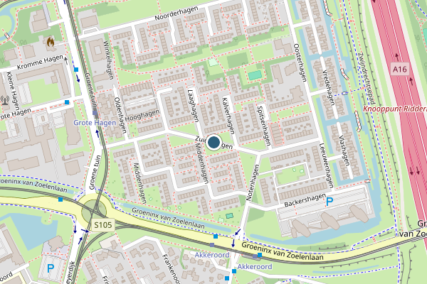 Politie-melding op Zuiderhagen, Rotterdam op 4 juni, kaart-overzicht