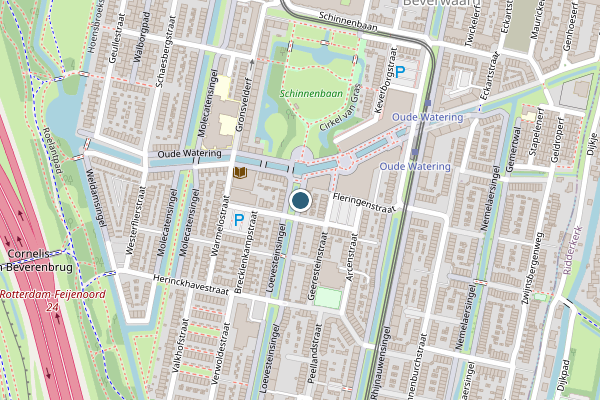 Politie-melding op Loevesteinsingel, Rotterdam op 4 juni, kaart-overzicht