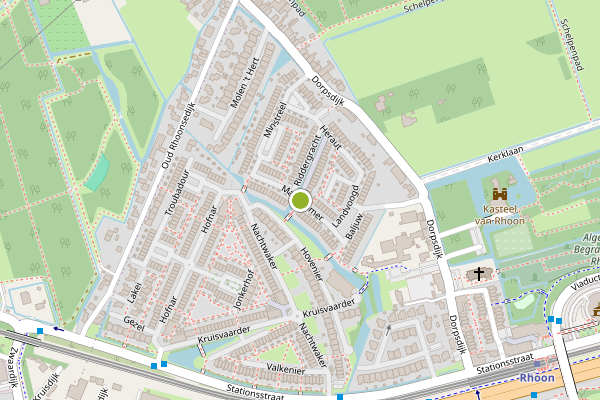 Ambulance-melding op Marskramer, Rhoon op 4 juni, kaart-overzicht