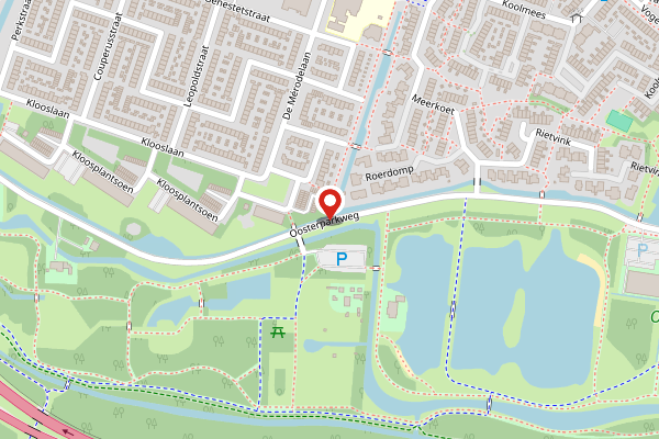 Brandweer-melding op Oosterparkweg, Ridderkerk op 30 april, kaart-overzicht