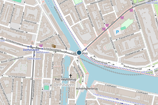Politie-melding op Schiedamseweg, Rotterdam op 4 juni, kaart-overzicht