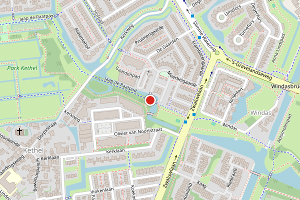Brandweer-melding op Jaap de Raatpad, Schiedam op 4 juni, kaart-overzicht