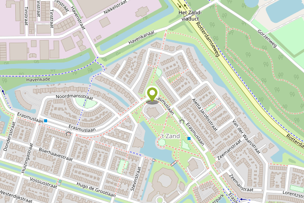 Ambulance-melding op Erasmuspark, Ridderkerk op 30 april, kaart-overzicht