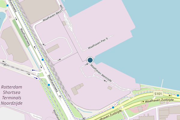 Politie-melding op Waalhaven W.z., Rotterdam op 5 juni, kaart-overzicht