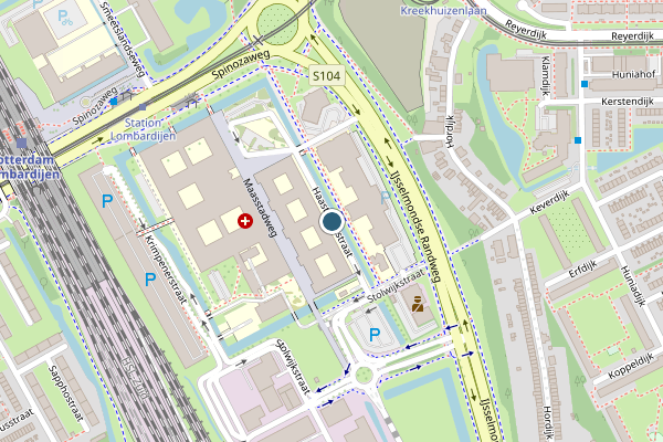 Politie-melding op Haastrechtstraat, Rotterdam op 5 juni, kaart-overzicht